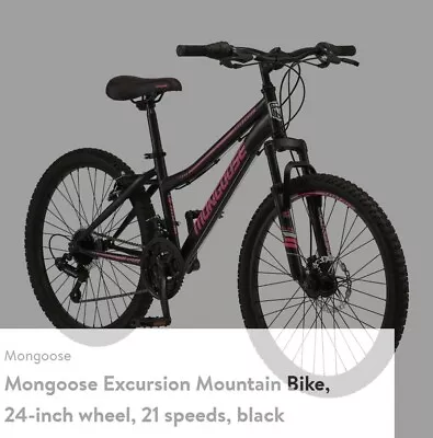 Mongoose Excursion Mountain Bike (Black & Red) (Brand New Original Sealed) • $200