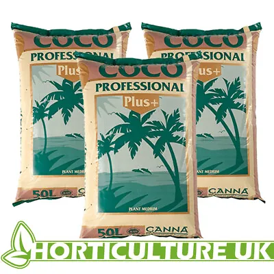 £65 • Buy Canna Coco Professional Plus 50 Litres Coco Medium Soil Media Coir ** 3 BAGS **