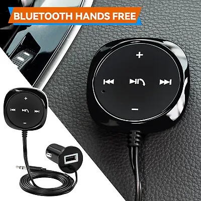 Car Wireless Bluetooth BT Receiver Audio Adapter Handsfree Aux USB Charger Kit • £11.49