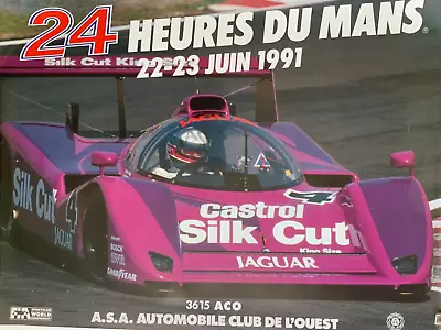 1991 Le Mans 24 Hour Original Poster Jaguar Mint. • £18.99