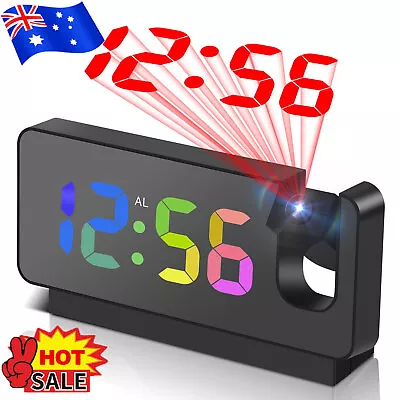 Smart Alarm Clock LED Digital Projection Temperature Time Projector LCD Display • $27.98