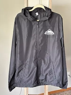 JACKET Windbreaker Men’s SIZE LARGE INDEPENDENT 4 RUNNER BLACK • $19