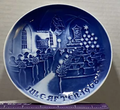 1968 Vintage B&G Christmas Plate 1968 Jule After Christmas In Church Excellent • $15.39