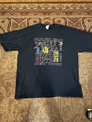 Vintage Jazz Harlem New York Graphic T-Shirt Men’s Used Size XL Black • $48.99
