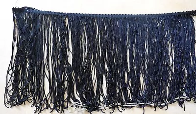 New 9  Chainette Fringe Black 2 Yd. Length Costuming Raw Goods   • $16.50