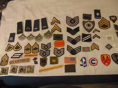 Huge Lot Of 62  Military Patches; Armynavy Marines Air Force;lot # C 41 • $9.95