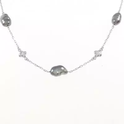 Authentic MIKIMOTO Black Pearl Necklace  #260-006-526-1514 • $1268.75