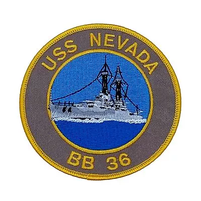 USS Nevada BB-36 Patch – Plastic Backing • $15.95