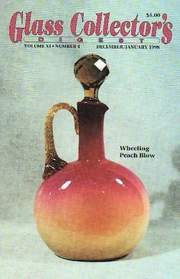 Glass Digest Dec/Jan 98 Peach Blow Ceska Mayauel Ward Jack In The Pulpit Vase • $8.32