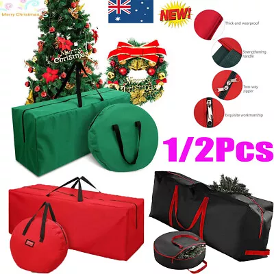 Christmas Tree Storage Bag Heavy Duty Artificial Xmas Zip Home Sack Holder Tk • $15.83