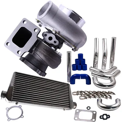 $377.27 • Buy GT3582 Universal Turbo Turbocharger T3 Flange With Intercooler & Pipe Kit