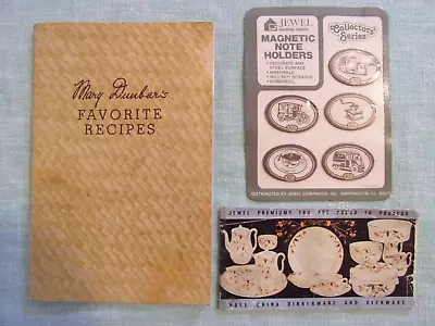 Mary Dunbar Jewel Tea Vintage Cookbook Magnets & Premium Booklet • $18