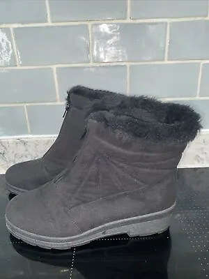 £28 • Buy ROHDE Black Fur Lined Cold Weather Boots - Size 7 Eur 41