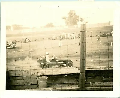 Early Racing Midget Sprint Car Vintage #7 Large Side Exhaust Oval Track -B4 • $14.50
