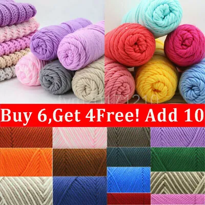 100g Knitting Yarn Wool 8ply Skeins Soft Crochet Craft Balls Weave DIY Sweater • $8.79