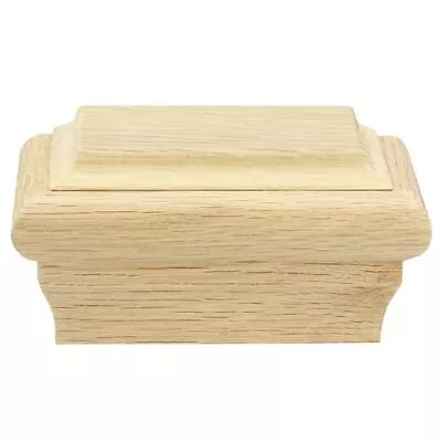 Oak Box Newel Post Cap 90mm Full & Half • £6.42