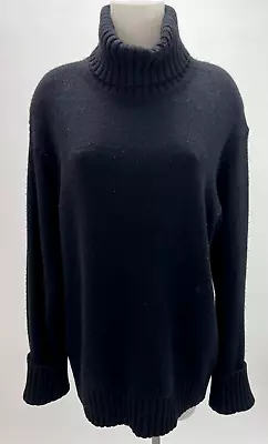 Maison Martin Margiela Black Chunky Oversized Cashmere Wool Turtleneck Sweater M • $79.99