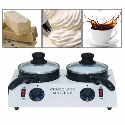 £44 • Buy Commercial Electric Chocolate Melting Pot 2 Head Non-stick Pan Melting Machine