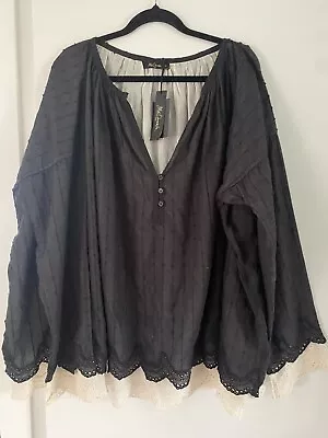 Mes Demoiselles Owen Cotton Double Layered Lace Blouse Shirt Size 1  Bnwt • $154.14