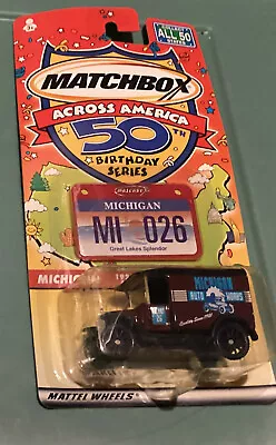 Mattel Matchbox Across America 50th Birthday Cars Michigan Ford Model T NIP • $6.99