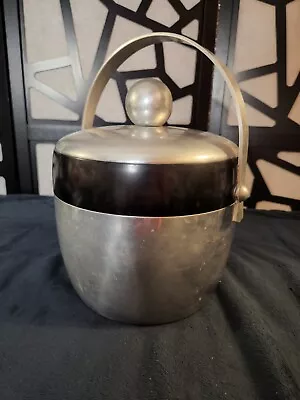 Mid-Century Kromex Aluminum Ice Bucket - 1950's - VGC - 8  Diam X 10  High • $14