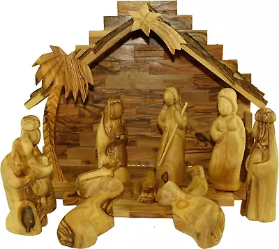 Olive Wood Nativity Set- Modern Style • $340