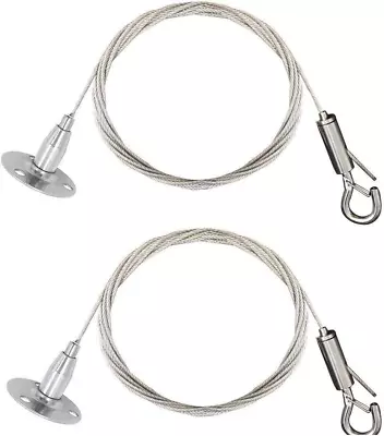 2M Adjustable Hanging Wires Kit 1.5Mm Heavy Duty Mirror Hanging Wire With Hook W • $19.34