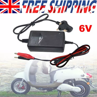 £9.28 • Buy 6V Volt Sealed Lead Acid Battery Charger For Motorbike Quad Bike Kids Toy Car