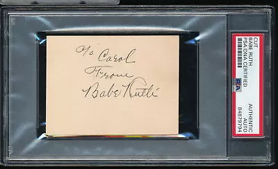 Babe Ruth Signed/autograph Index Card/cut - Yankees - PSA/DNA Authentic - Clean • $8400