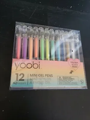 Yoobi 12 Pack Mini Gel Pens Art Craft Drawing Assorted Colors • $9
