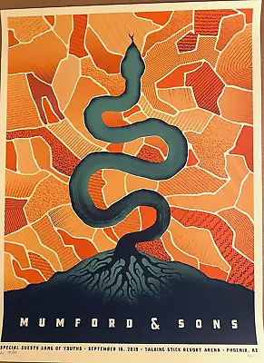 MUMFORD & SONS Phoenix AZ 2019 Screen Print Poster AP Signed S/N #/100 • $127.77