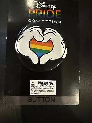 Disney Pride Collection Rainbow Mickey Mouse Pinback Button • $12.99