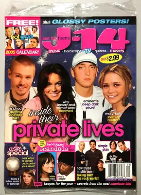 J-14 Magazine January 2005 New Unopened Lindsay Lohan Chad Michael Murray Eminem • $16