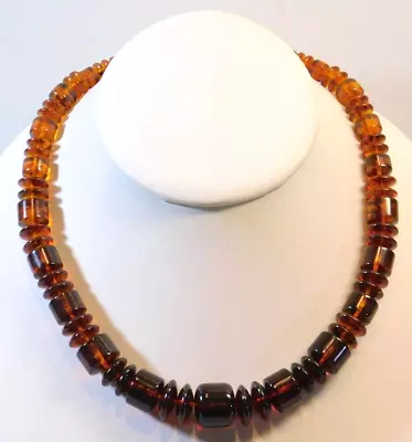 Jay King DTR Mine Finds Sterling Silver Brown And Orange Amber Bead Necklace • $38