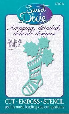 £1.99 • Buy Sweet Dixie Cutting Die  Bells & Holly 2 