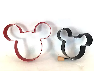 Disney Parks MICKEY MOUSE Metal Cookie Pancake Biscuit Cutters Red & Black • $16