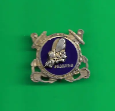 U.S. Navy Vintage Seabees Sterling Pin. SHARP! CLEAN! • $28