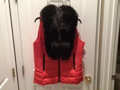 Mob Wife Vibes: Mink Fur Collar Custom Bernardo Vest • $327