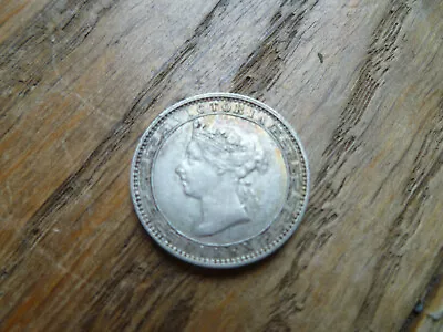 Ceylon Antique Silver 1892 25 Cents Coin • £10