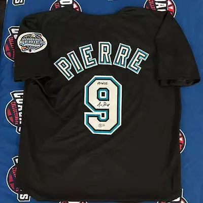 Juan Pierre Autographed CUSTOM Florida Marlins Black Jersey With 03 WSC Inscr (B • $34.50