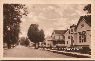 C1910s ELMER New Jersey Postcard  BROAD STREET Showing Baptist Church  UNUSED • $5.25