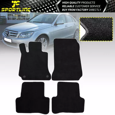 Fits 08-11 W204 C-Class Sedan OE Fitment Car Floor Mats Front Rear Black Nylon • $49.99