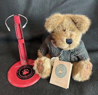 Boyds Bear Mr. Trumbull J.B. Bean Jointed 10  Teddy Bear + Boyds Bear Stand+Tags • $10