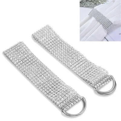 2PCS Home Bedroom Crystal Diamond Curtain Tie Backs Curtain Rope Tiebacks Holder • £4.16