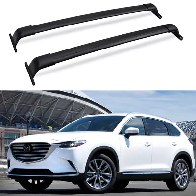 Roof Rack For Mazda CX-9 CX9 2016-2023 Cross Bars Crossbar Black Aluminum Rails • $135.99