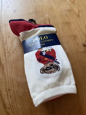 Bnwt Pack Of 3 Polo Ralph Lauren Ladies Logo  Cotton Socks Rrp £35 • £12.99