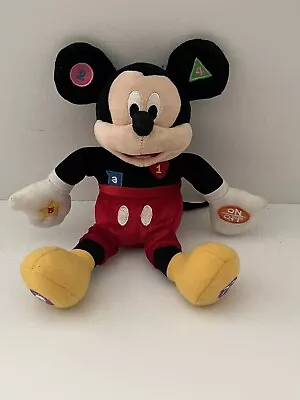 Disney Mickey Mouse Plush 12  Stuffed Kcare Learning Toy Colors Numbers Talking • $8.99