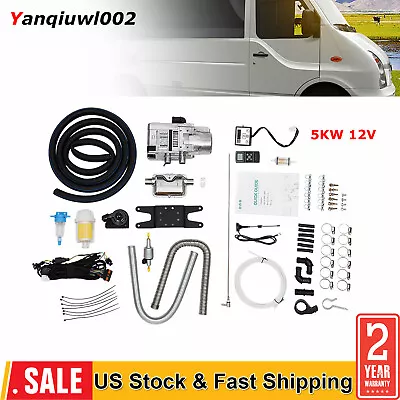 Gasoline Diesel Water Heater Kit For RV Cars Heat Conduction Coolant Heating 12V • $297.60