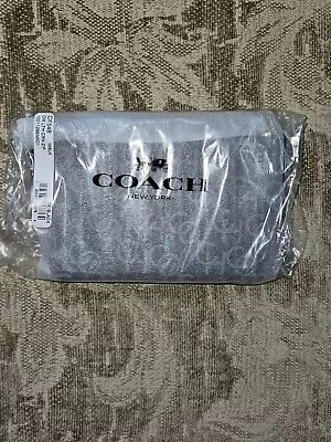 NWT CF548 Coach Corner Zip Wristlet With Coach Monogram Print Black $88 • $40