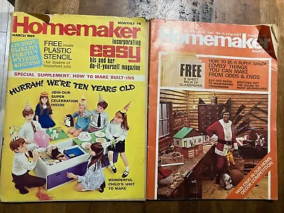 Vintage Homemaker Magazines March 1969 And December 1972 • £1.99